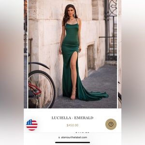 Prom dress from Alamour The Label, Luciella in the color Emerald